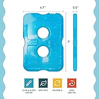 Vista 4 de Healthy Packers Ice Packs for Lunch Boxes & Coolers - Freezer Packs - Original Cool Pack Cooler Accessories for Beach, Camping & Fishing Slim &
