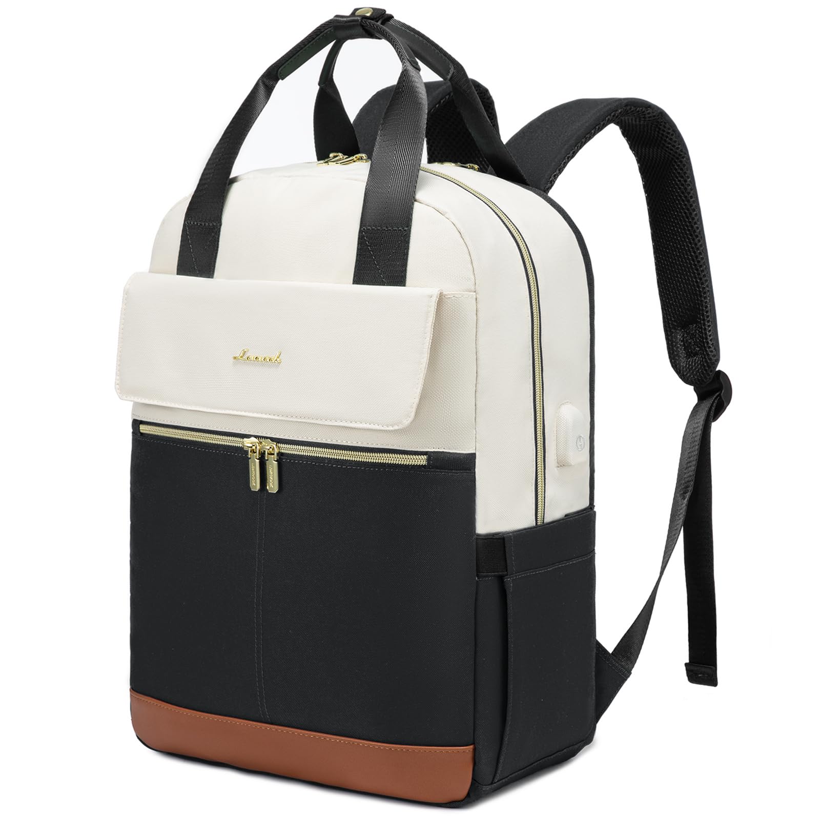 LOVEVOOK Rucksack Damen, Laptop Schulrucksack Teenager Mädchen mit Laptopfach, Reiserucksack Arbeitstasche Daypack Wasserdicht, Schultasche Backpack Women Elegant für Uni Reise Büro
