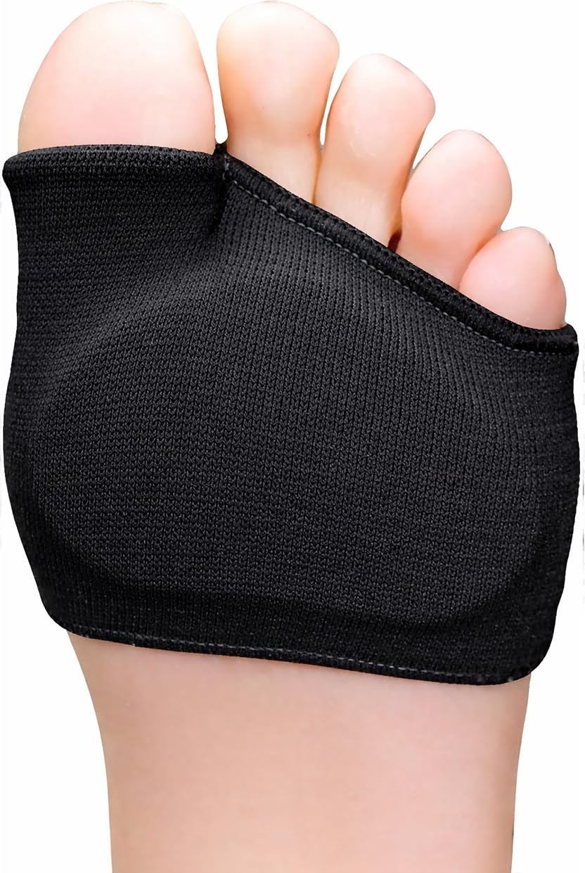 forefoot pads for pain relief hallux valgus support for bunion forefoot Sleeve pads, metatarsal pads for men and women with ball of foot cushion (1 pair) (Black)