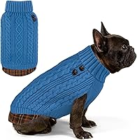 Vista 21 de KYEESE Suéter suave para perros pequeños, hembras, abrigado, de cuello alto, ropa elástica de punto para gatos, abrigo cómodo para mascotas