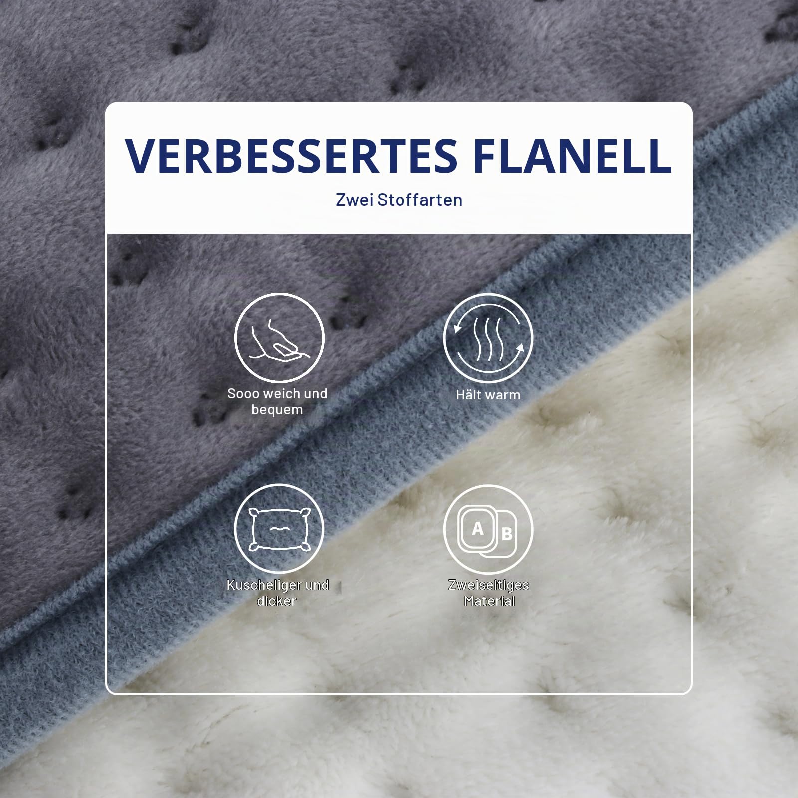XXXL-Heizkissen, 100 x 50 cm Extra großes Wärmekissen für Rücken Bauch und Beine, Sicherheits- elektrisch heizmatte, schnelles Aufheizen, 10 Temperaturstufen, Abschaltautomatik und Überhitzungsschutz