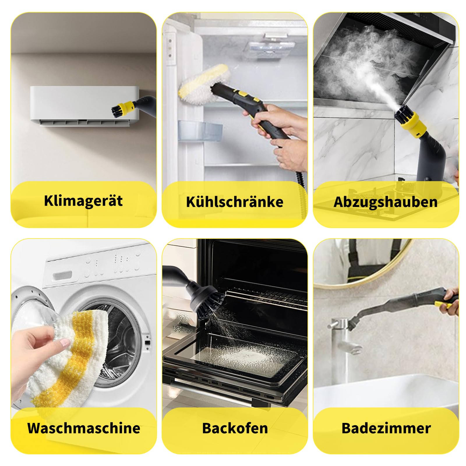 10 piezas accesorios para limpiador de vapor Kärcher Easyfix SC1 SC2 SC3 SC4 SC5 boquilla cepillos redondos juego de paños limpiador de vapor piezas de repuesto