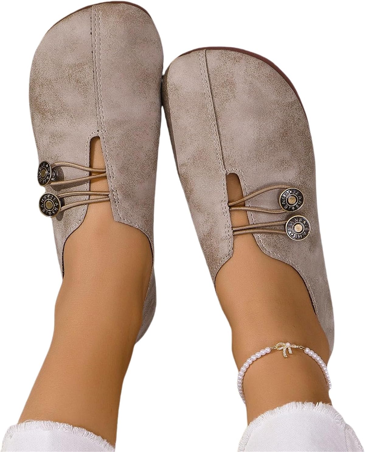 Flats Shoes for Women Round Toe Dressy Ballet Flats Lightweight Slip On Business Work Loafer Shoes Comfortable Casual Walking Shoes - Image 3