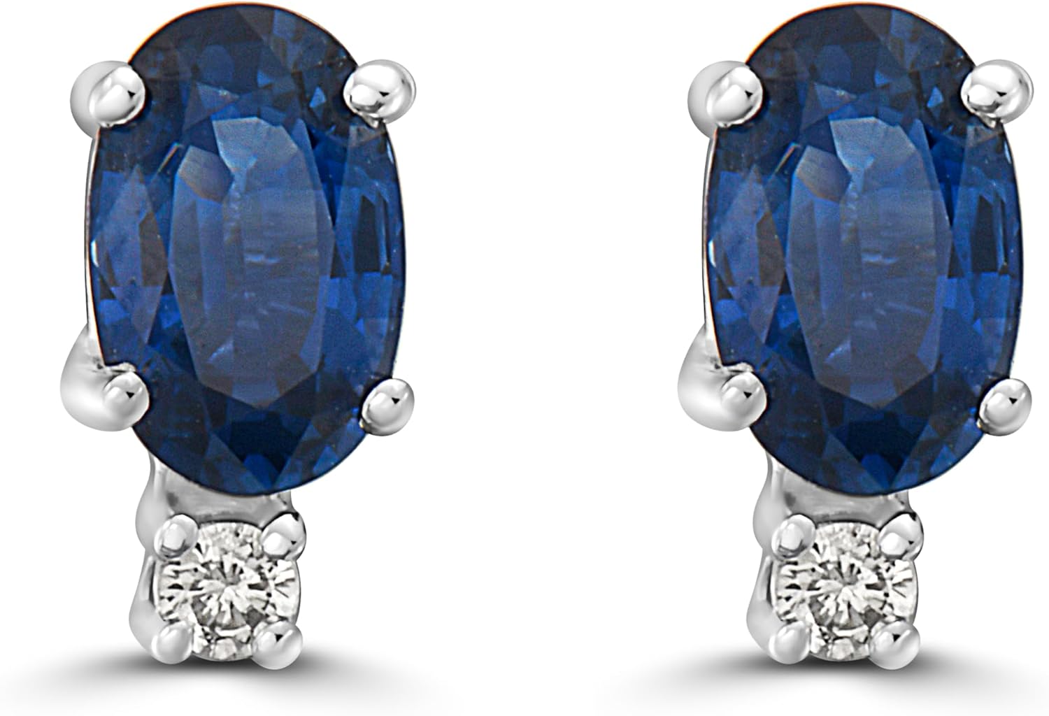 Le Vian 1/20 Carat Diamond Oval Stud Earrings for Women | 14k Gold Studs for Her with Oval Gemstone in Classic Prong Setting (White, 0.04 cttw) Delicate Earrings Push Back