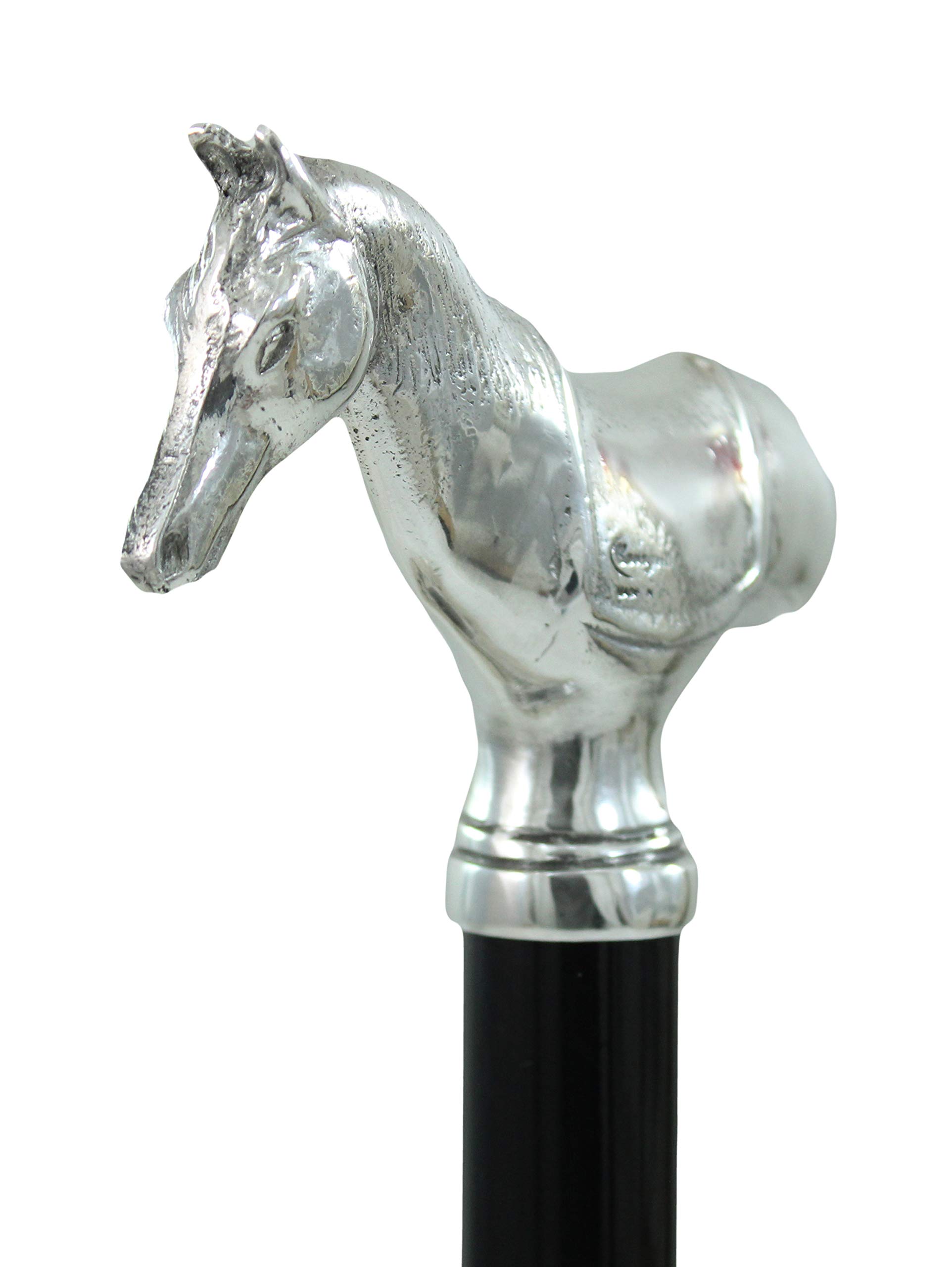 Bastón de Paseo Cavagnini ortopédico Negro Elegante Artesanal de Haya y Metal Personalizable con Grabado Nombre para Hombre Mujer Ceremonia Novio Regalo Lujo anciana señora Hecho a Mano
