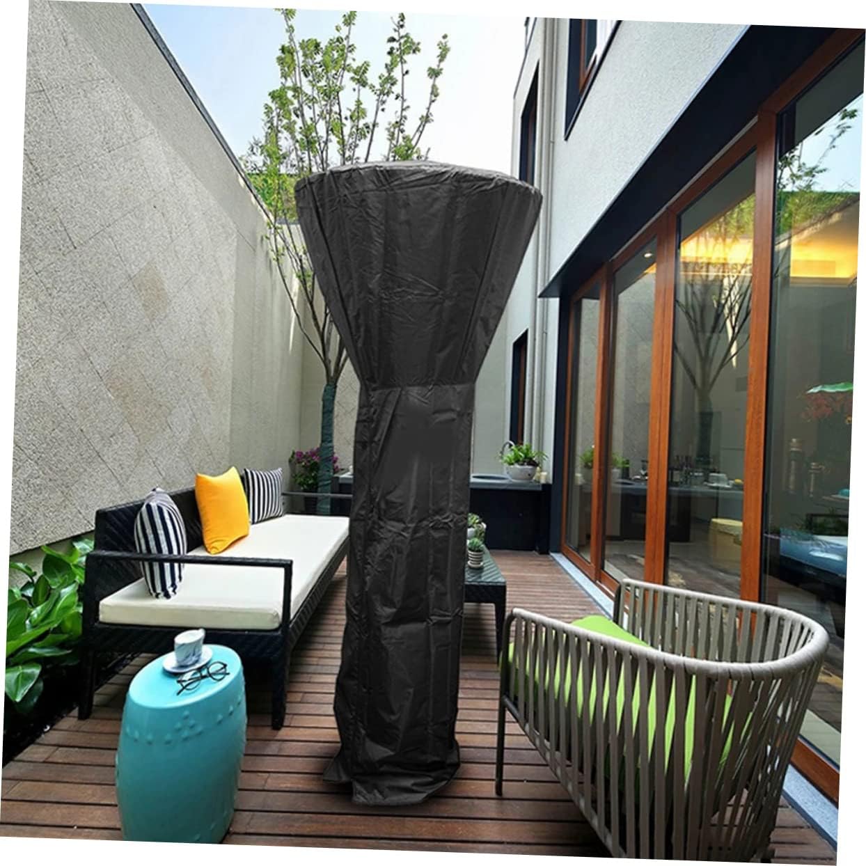 Garden Heater Cover Outdoor Heavy Duty Heater Rain Patio Dustproof Shield Reflective Shield