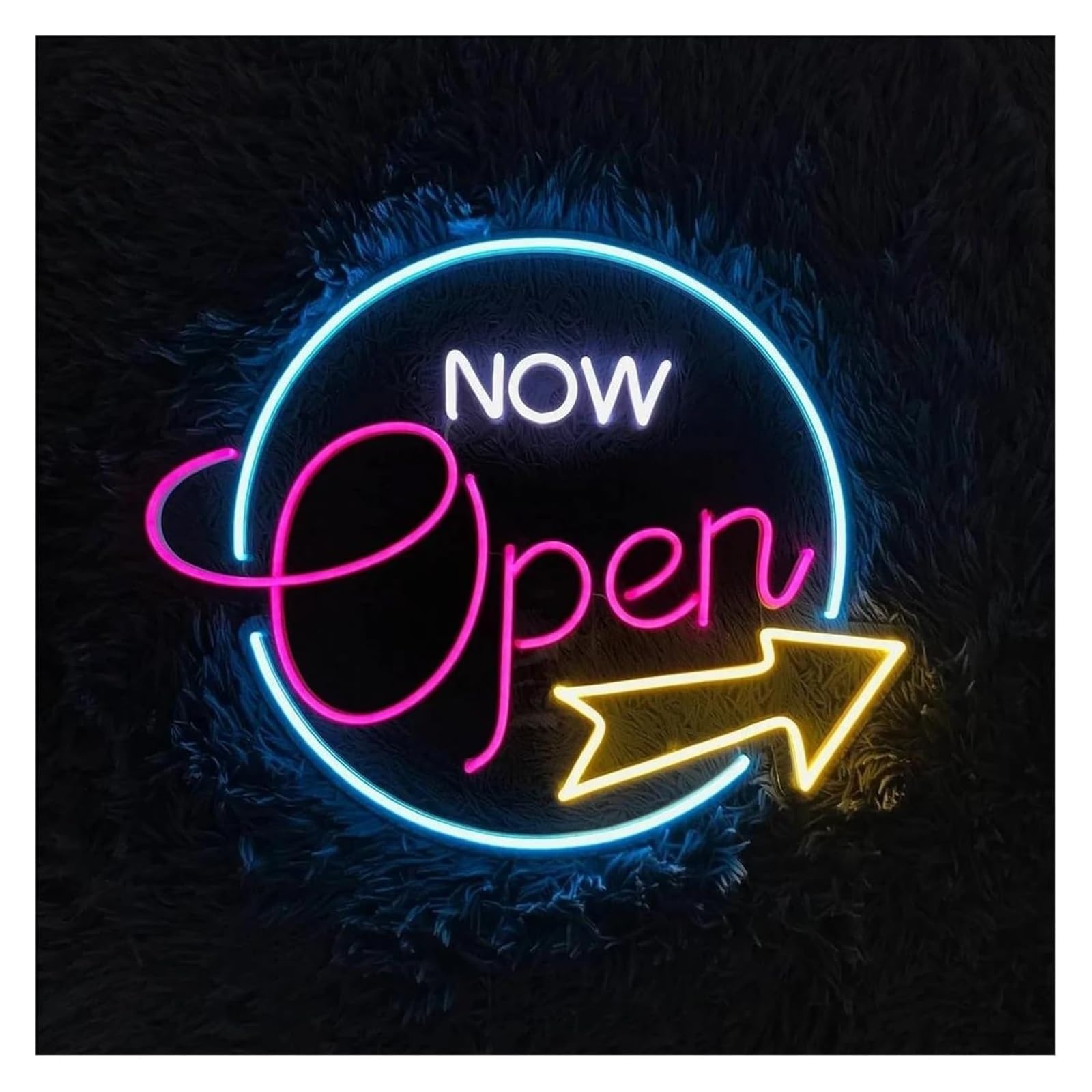 Zynther Neon lamp Now Open for neon Sign Brightness Adjustable LED Bar Restaurant Shop Wall Decor 35cmx33cm
