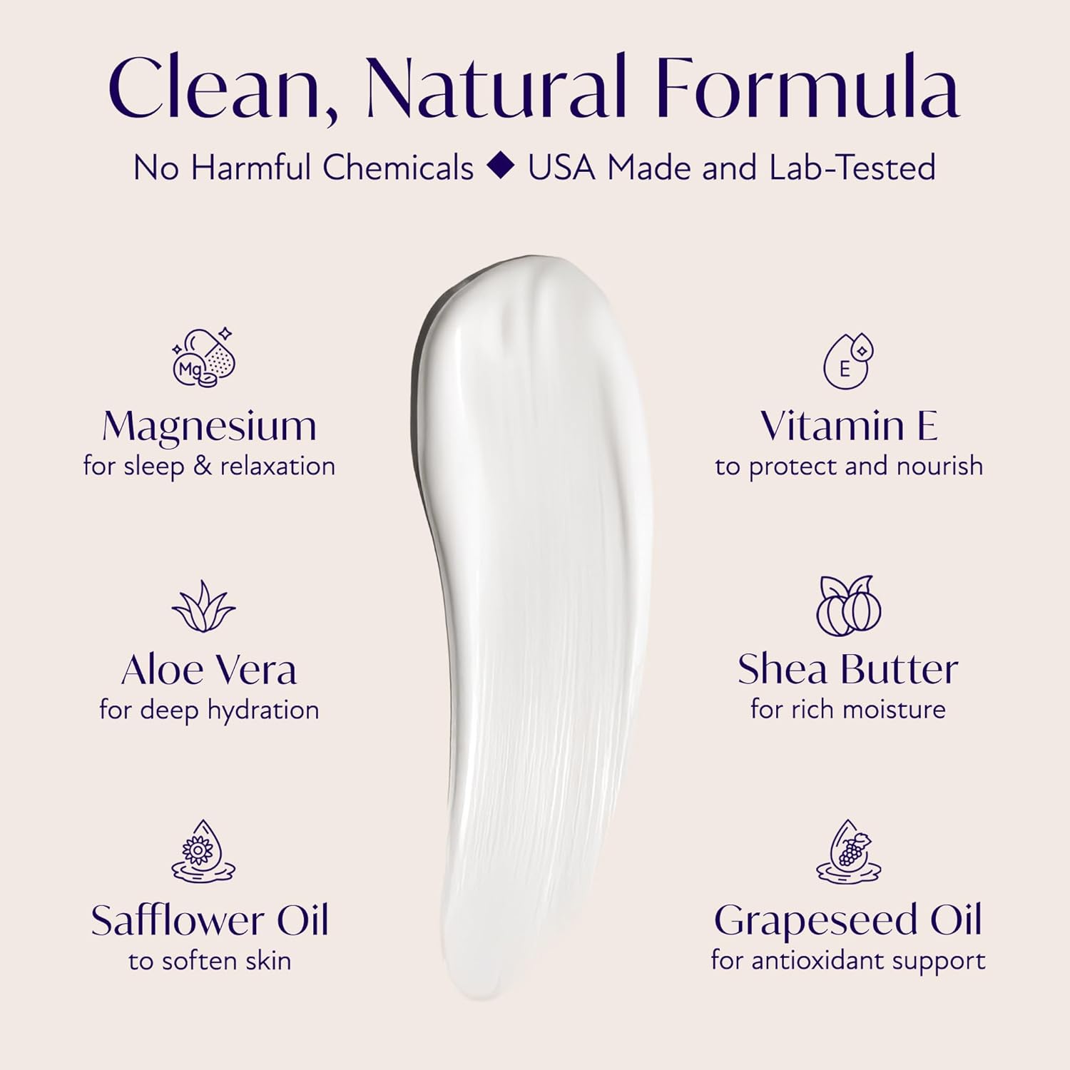 Solia Magnesium Sleep Cream, USA-Made Topical Magnesium Lotion for Sleep, Lavender Lotion for Feet Pain, Nighttime Mag Oil Body Butter, Foot Cream for Leg Cramps, Relaxing Rub for Muscle Soreness, 4oz - Image 4