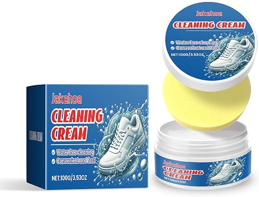Shoe Cleaning Cream, 3.53 oz, White Sneaker Cleaner with 3-Year Shelf Life;Shoe Shine Cream; No-Rinse Shoe Cleaning Cream