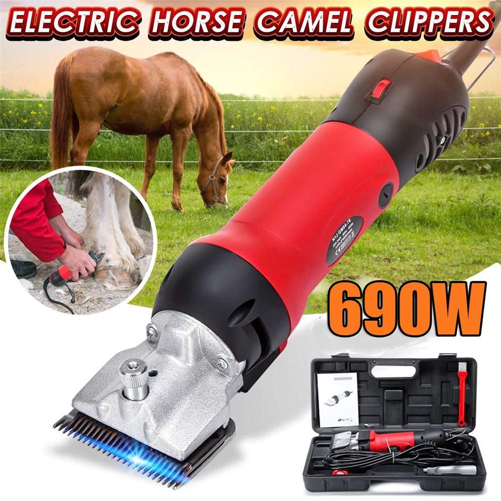 DYTWXG Cesoie elettriche Portatili per Pecore, Forbici per Alpaca, Forbici per Cavalli, Forbici per capre per tosatura, tosatrici per Animali da Pelliccia, tosatura Resistente, 6 velocità Regolabili