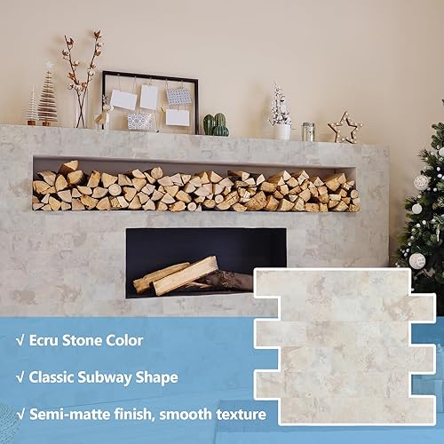 Vista 158 de Paquete de 1 lámina de revestimiento autoadhesivo de 12 x 12 pulgadas, baldosa de pared de PVC para cocina, baño, chimenea, mesa de lavandería o gris