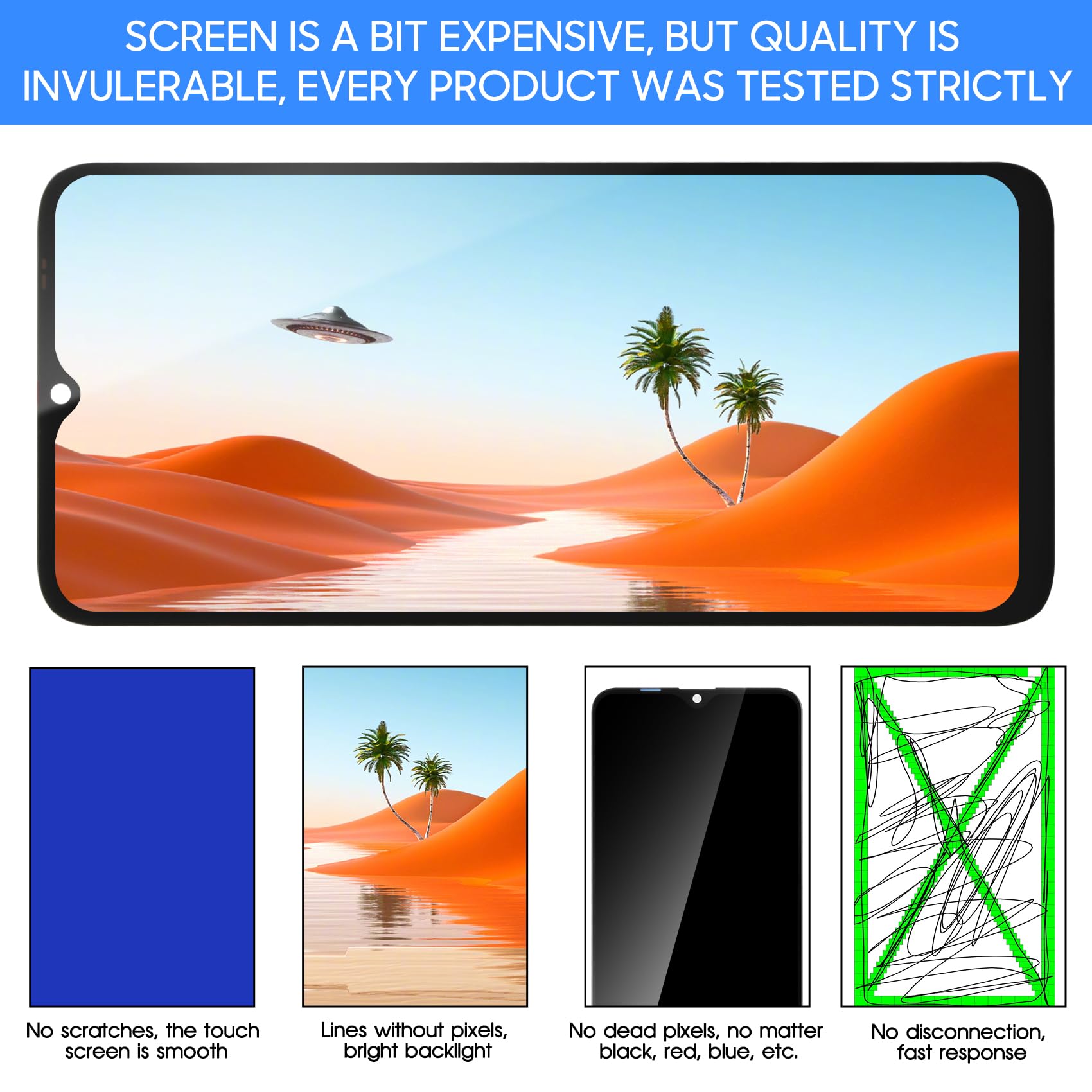 Schermo LCD per Huawei Honor X6b Display LCD Touch Screen Interno Digitalizzatore Assembly per Honor X6b JDY-LX1 JDY-LX2 Sostituzione dello Schermo con Strumenti (nero)