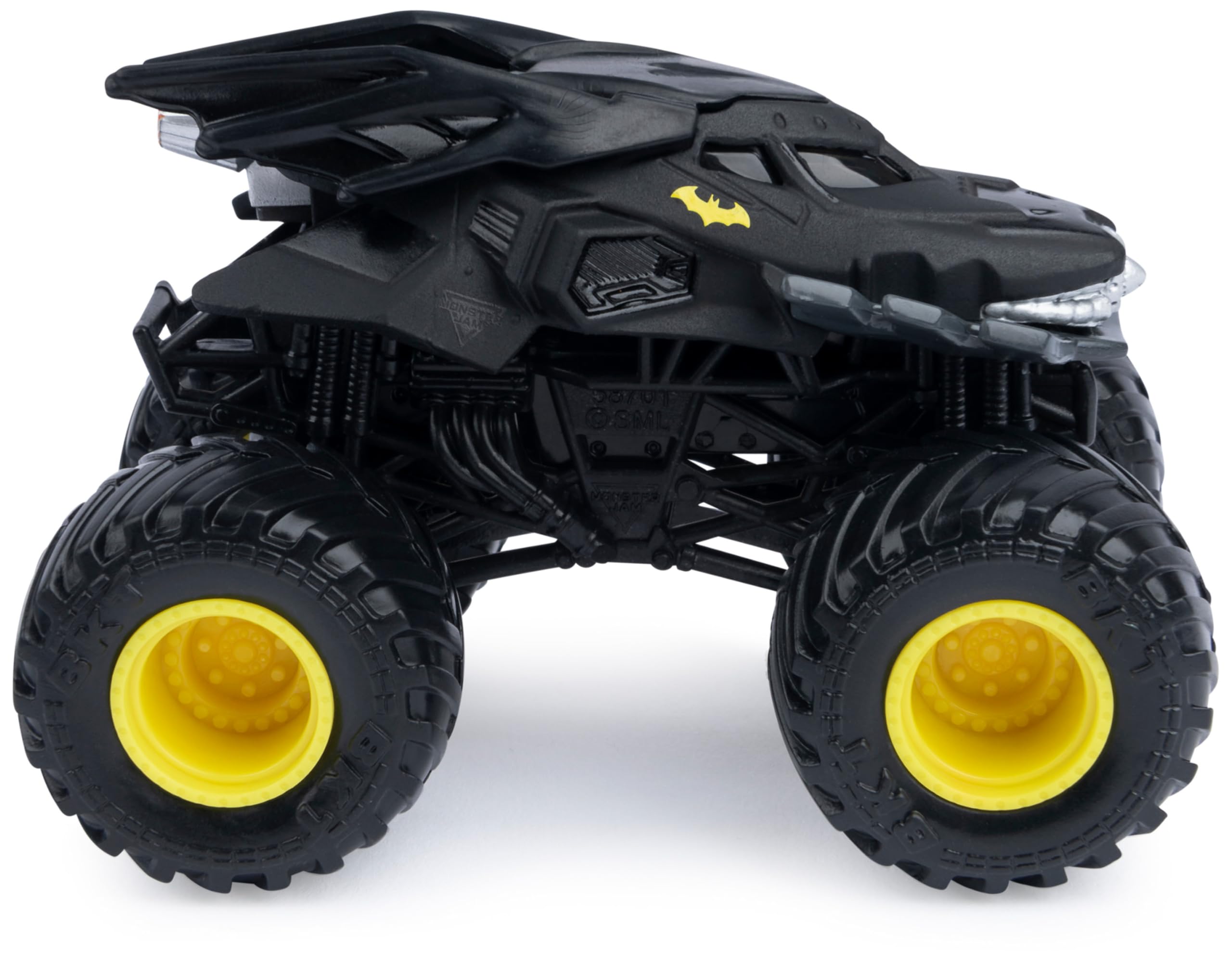 MONSTER JAM - Coches Monster Truck Escala 1:64 - Pack de 2 Camiones Metálicos Auténticos: Batman Vs. Megalodon - 6065293 - Coches para Niños - Juguetes Niños 3 años +