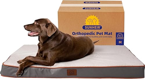 Vista 20 de Sunheir Camas ortopédicas para perros pequeños, cama impermeable para cachorros con funda extraíble lavable, parte inferior antideslizante y espuma