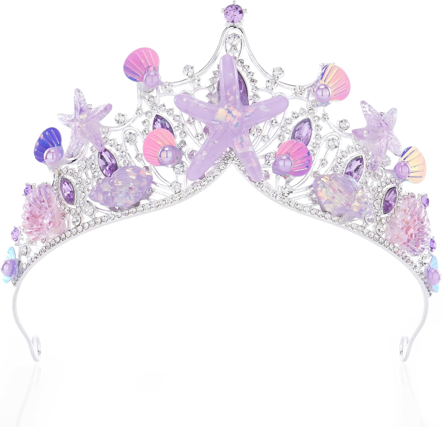 Mermaid Crown for Women - Seashell Crowns Starfish Headwear for Mermaids Bride Beach Wedding Halloween Cosplay