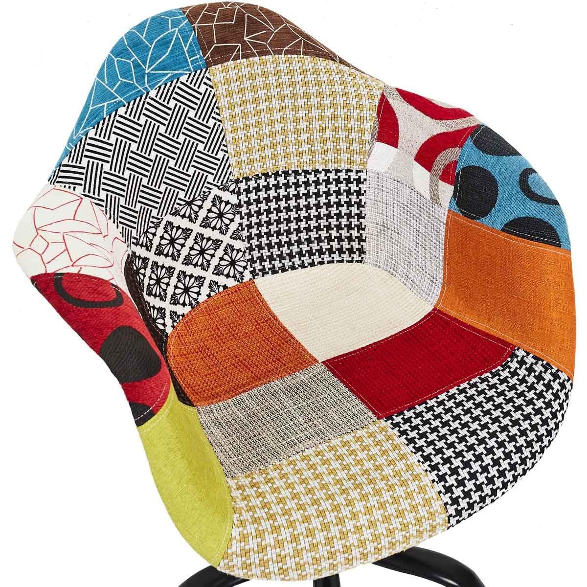 Fauteuil de Bureau Patchwork 86cm Multicolore