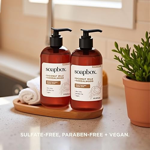 Miniatura 6 de Soapbox Liquid Hand Soap, Coconut Milk & Sandalwood, Gentle & Moisturizing Hand Wash for Kitchen and Bathroom, Vegan & Cruelty Free Scented Hand