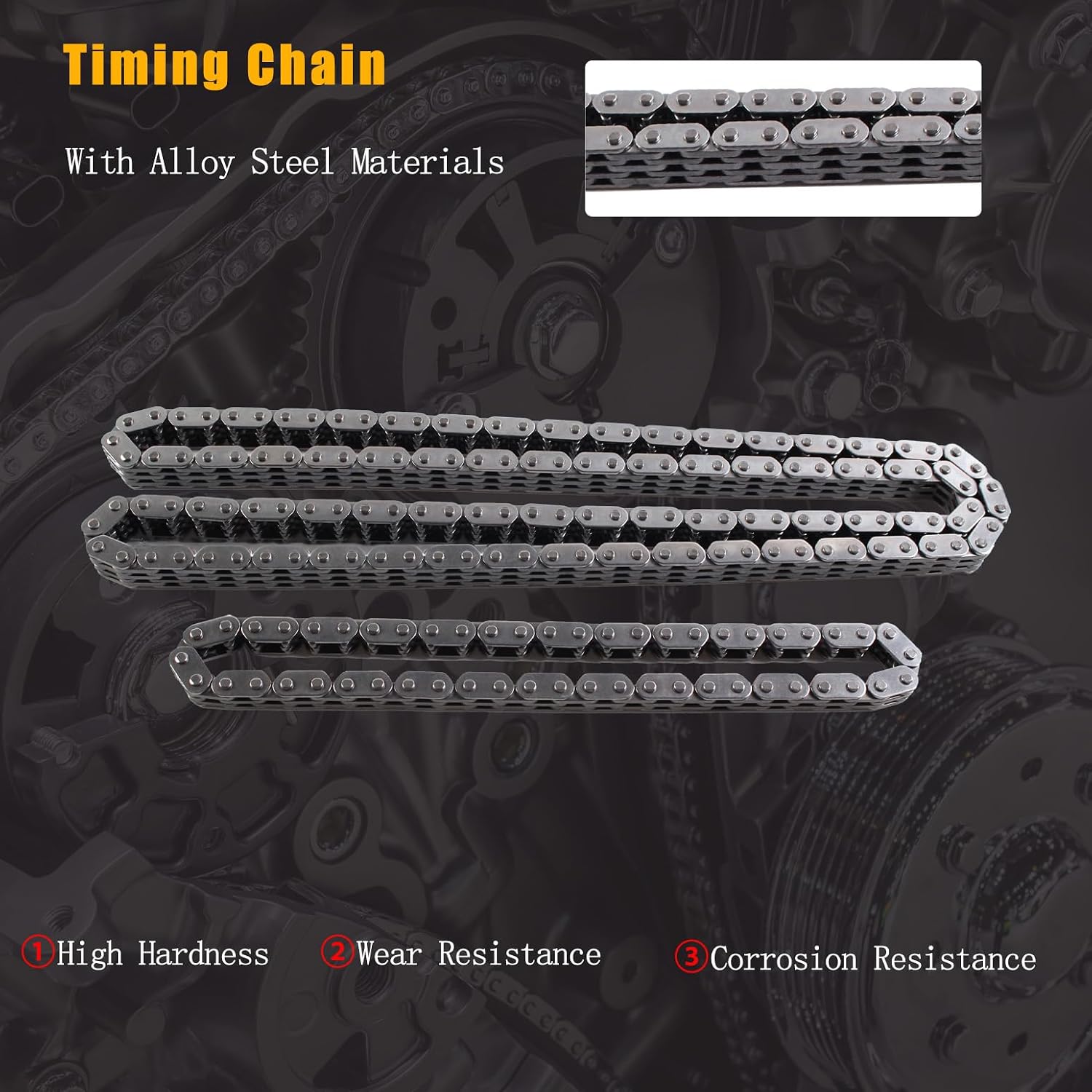 AUCERAMIC CJ5E6C525AD Timing Chain kit with VVT Sprockets Fit for Ford Explorer Escape Fusion Edge Land Rover Discovery Sport Freelander Range Rover Evoque LV/L538 Lincoln MKT MKZ 2.0L L4 CJ5E6C524AD