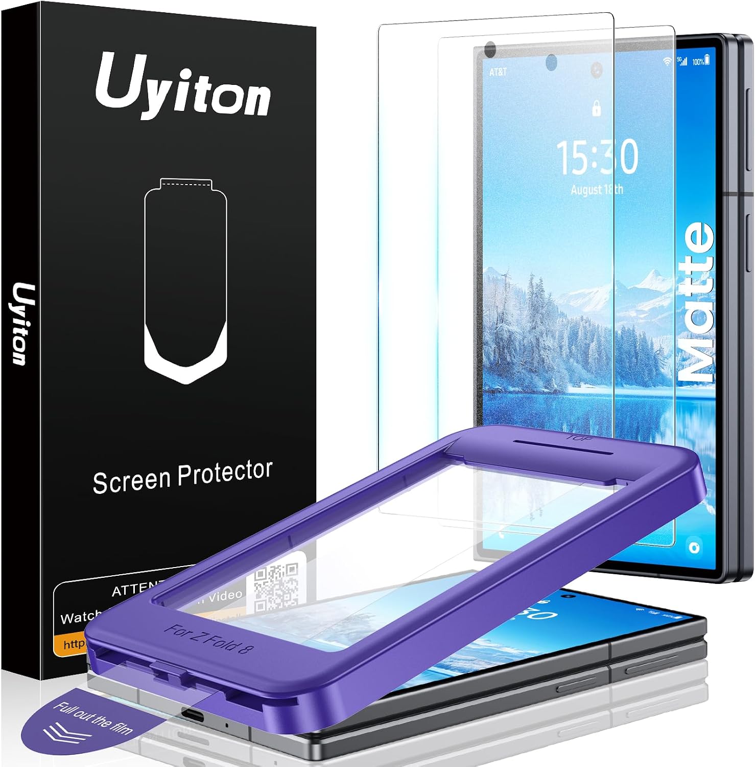 Uyiton for Samsung Galaxy Z Fold 8 Matte Screen Protector - 2 Pack