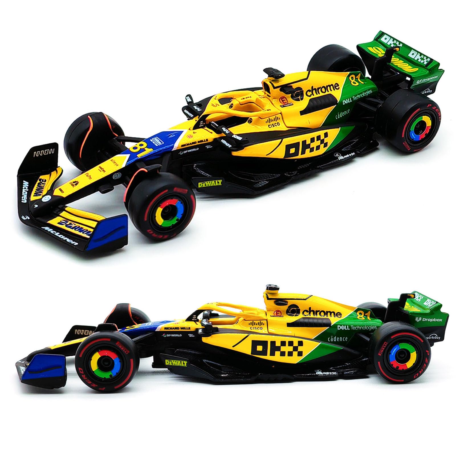 Amazon.com: Xiangtat 1/43 2024 F1 MCL38 4# Lando Norris 81# Oscar
