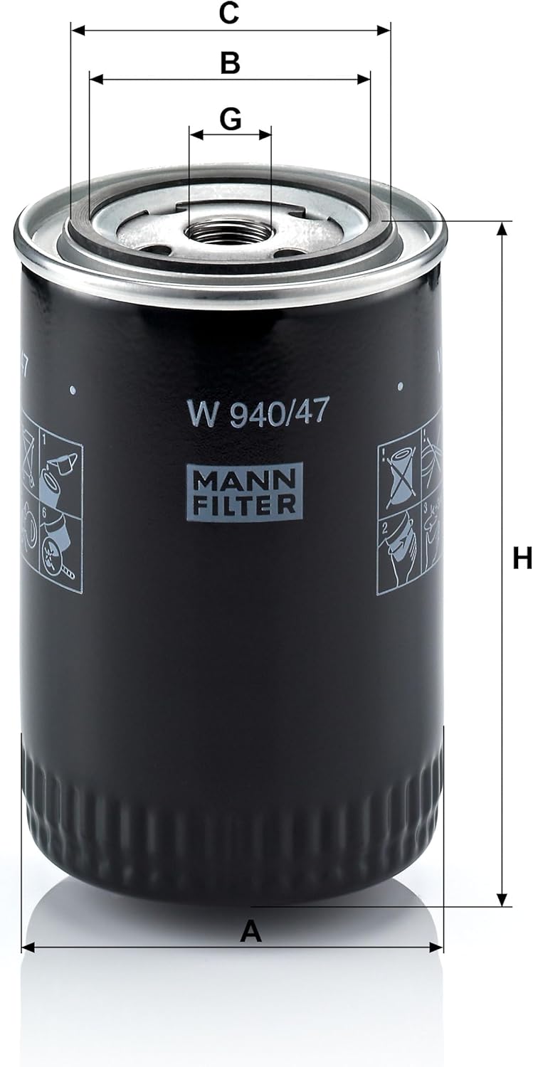 Mann Filter W940/47 Spin-On Oil Filter