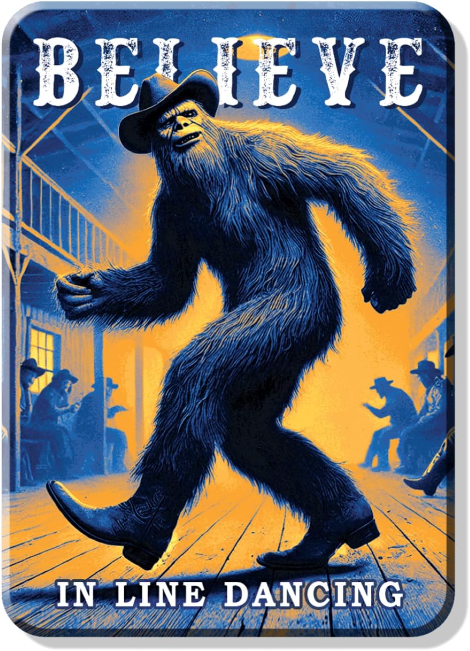 Desperate Enterprises Bigfoot Line Dance Refrigerator Magnet - Funny Fridge Magnets for Work, Home & School - Made in The USA