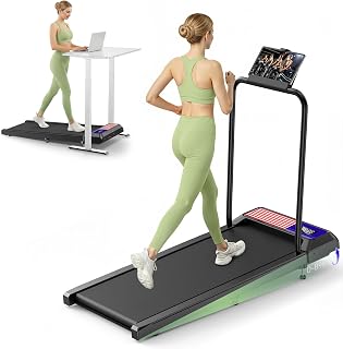 Walking Treadmill with Removable Handle,2.5HP Portable Treadmills for Home and Office, 270Lbs Capacity Under Desk Treadmill with APP &Remote Control, LED Display