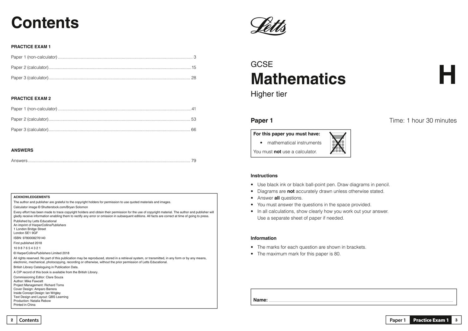 Grade 9-1 GCSE Maths Higher AQA Practice Test Papers: GCSE Grade 9-1 (Letts GCSE 9-1 Revision Success)