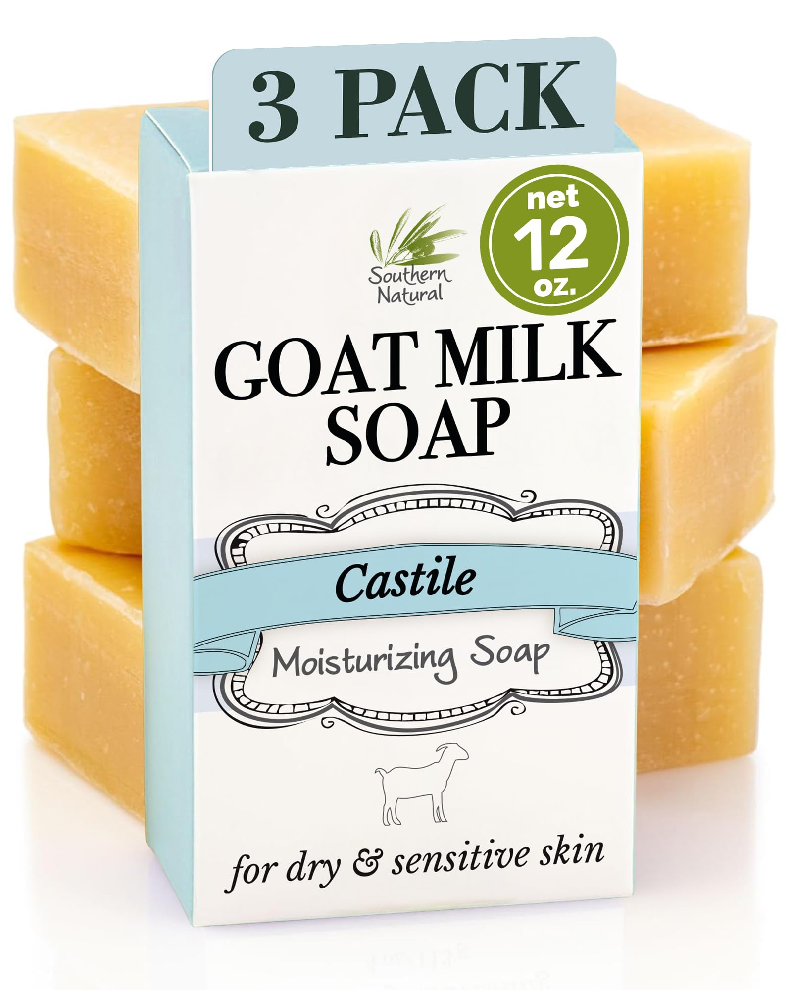 Southern Natural Handmade Soap Bars for Face and Body