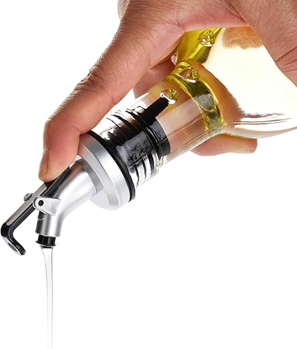 Miniatura 9 de Juvale Botella dispensadora de aceite de oliva – 17 onzas líquidas (16.9 fl oz), vidrio transparente, paquete de 2 – Juego de aceite y vinagre para