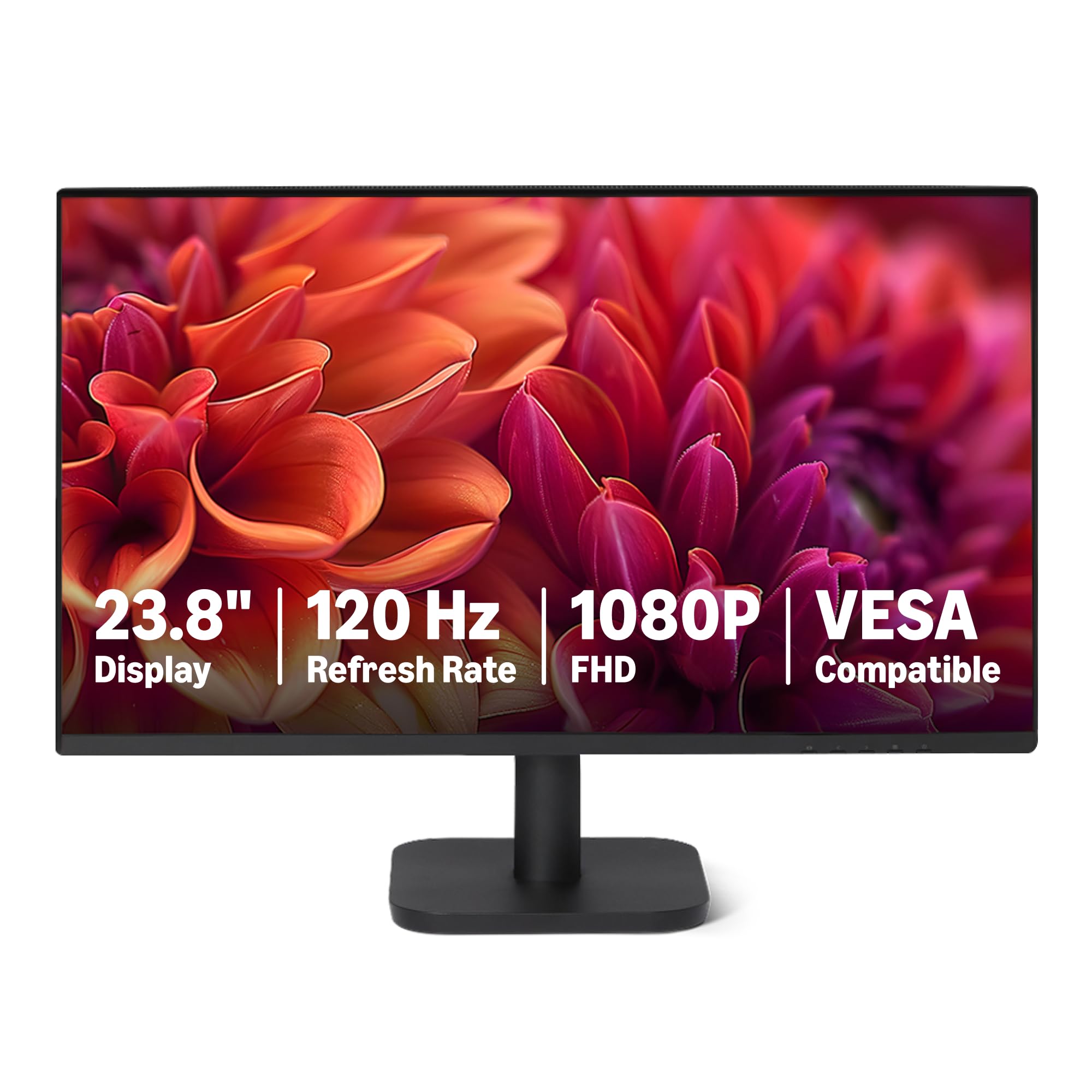 Amazonベーシック 23.8インチ モニター 120 Hz FHD 1080p HDMI DP VGA VESA対応 オフィス 家庭用 60.5cm ブラック ディスプレイ - 2