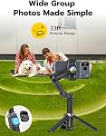 AOCHUAN 3-Axis Gimbal Stabilizer for iPhone w/360° Face Tracking, Smartphone Gimbal w/One-Tap Open Tripod, Gesture Control, Phone Stabilizer w/Magnetic Remote Control & 20" Extension Rod, Smart X3