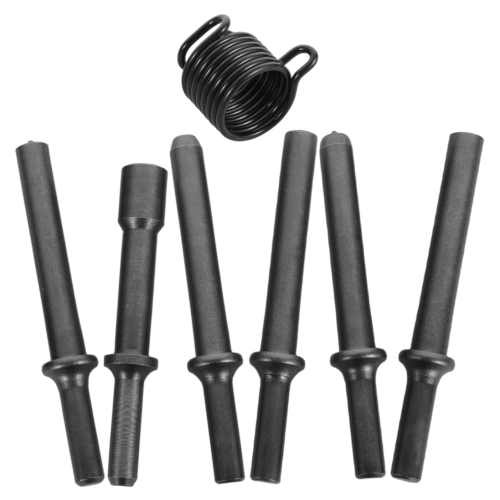 Alipis Set Utensili per Martello Pneumatico con Punte Scalpello e Molle Antivibrazione Kit 7 Pezzi per Rivetti Semi-Cavi e Solidi Accessori Resistenti per Lavori di Levigatura e