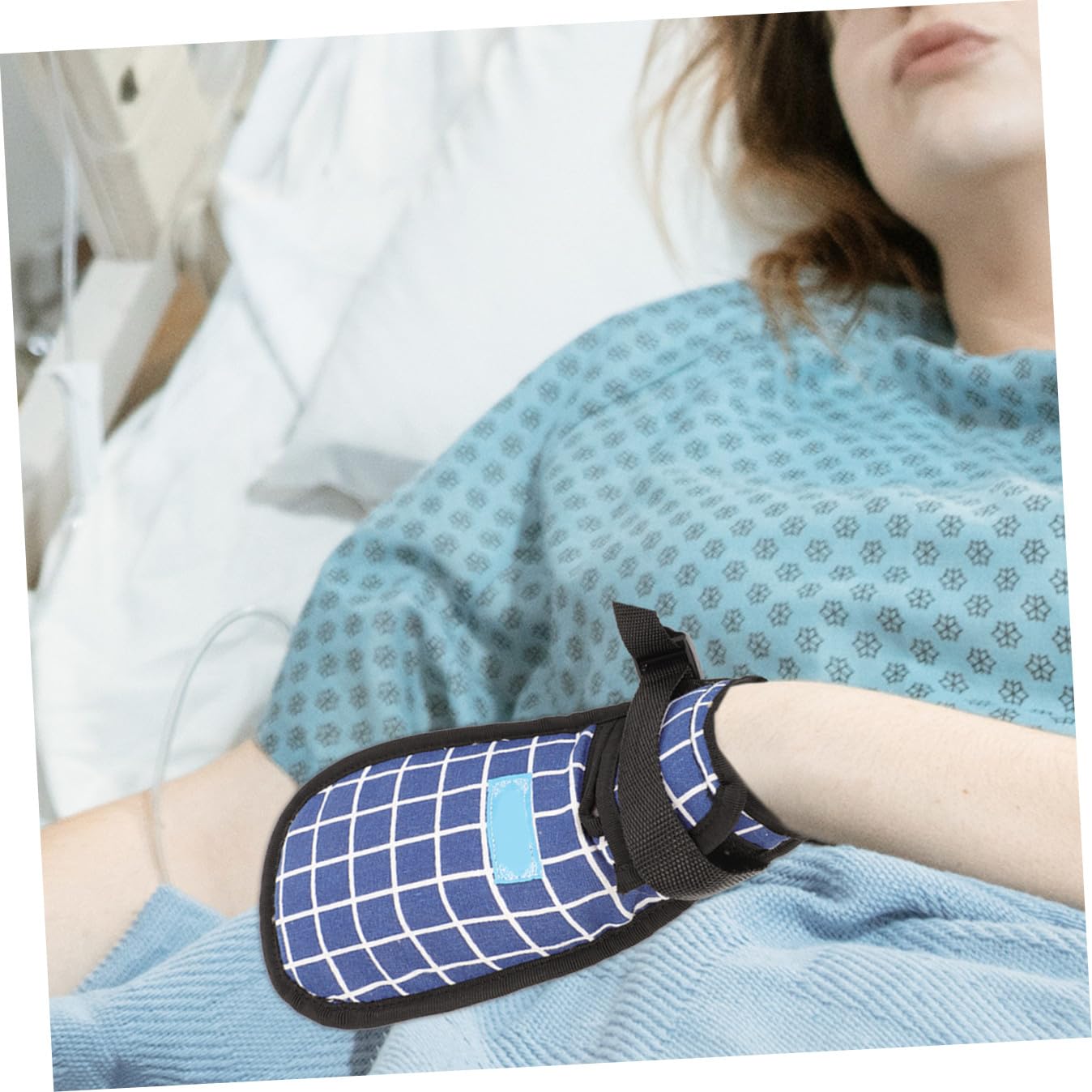 Breathable Finger Support Gloves for Elderly Hand Control Mitts Adjustable Straps Gloves for Patient Safety and Comfort