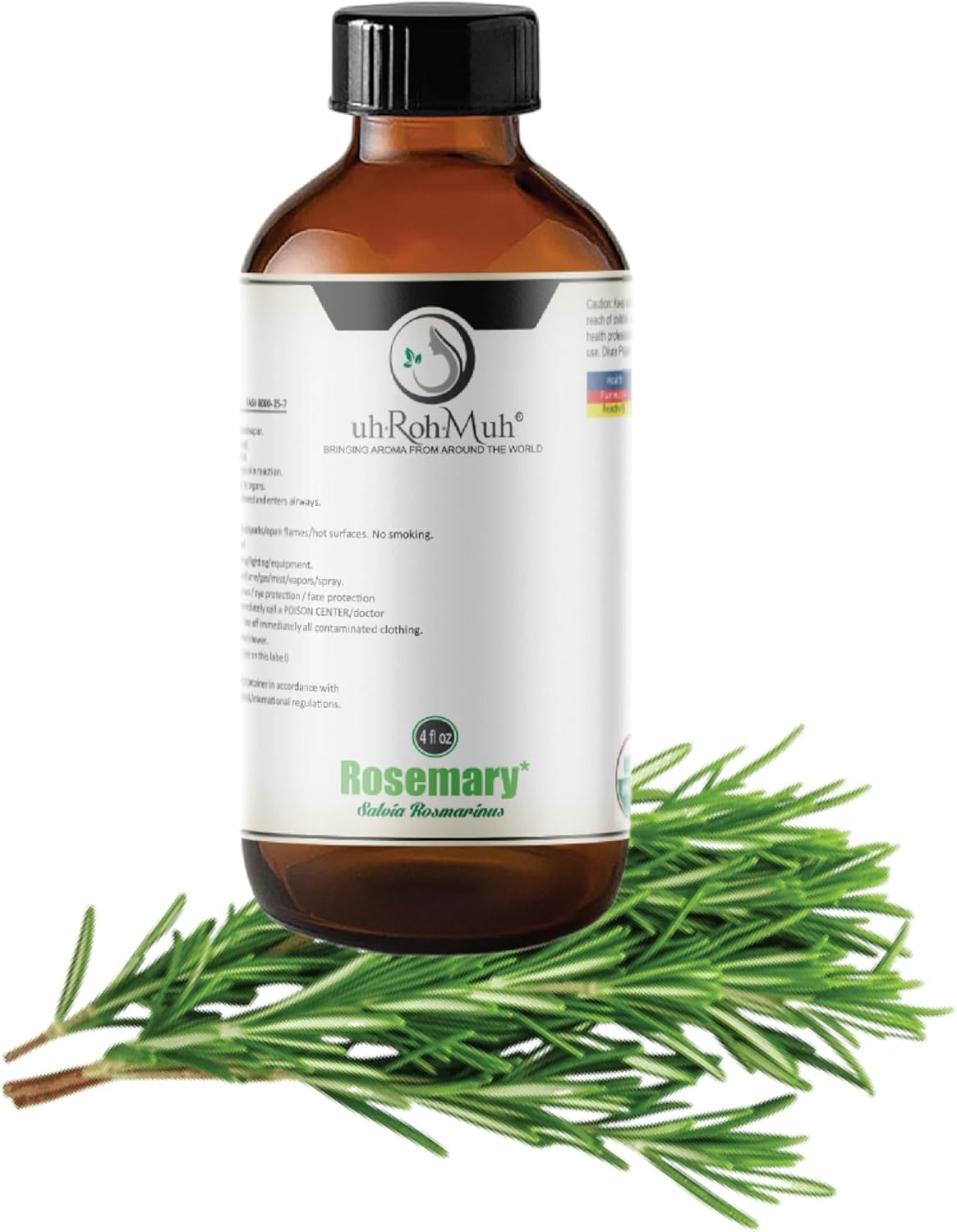 Organic Rosemary Essential Oil Chemotype Cineole | 100% Pure Steam Distilled Rosemary Oil | Fresh Herbaceous Aroma for Diffuser Aromatherapy, Massage Blends & DIY Recipes | Spain - 4 Fl Oz