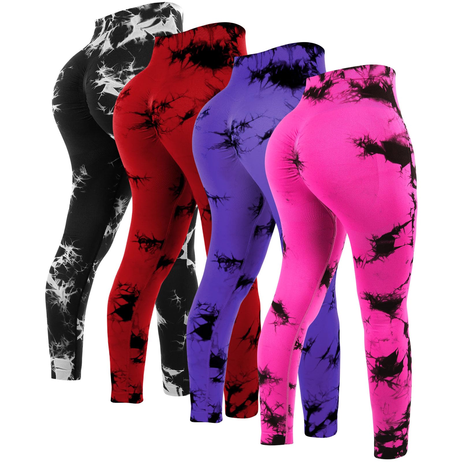 4 Pcs Tie Dye Scrunch Set