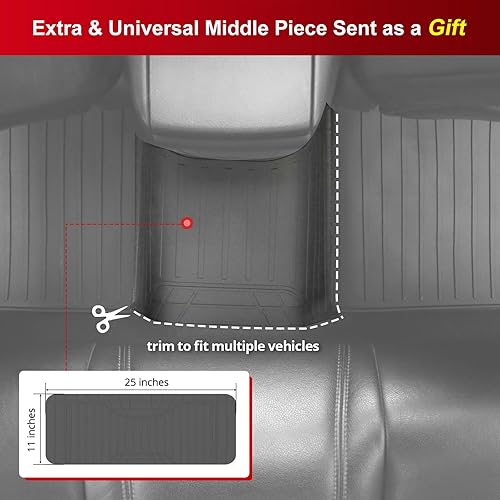 Miniatura 2 de IKON MOTORSPORTS, Alfombrillas de piso de ajuste personalizado compatibles con Nissan Altima 2013-2018, látex resistente para todo tipo de clima,