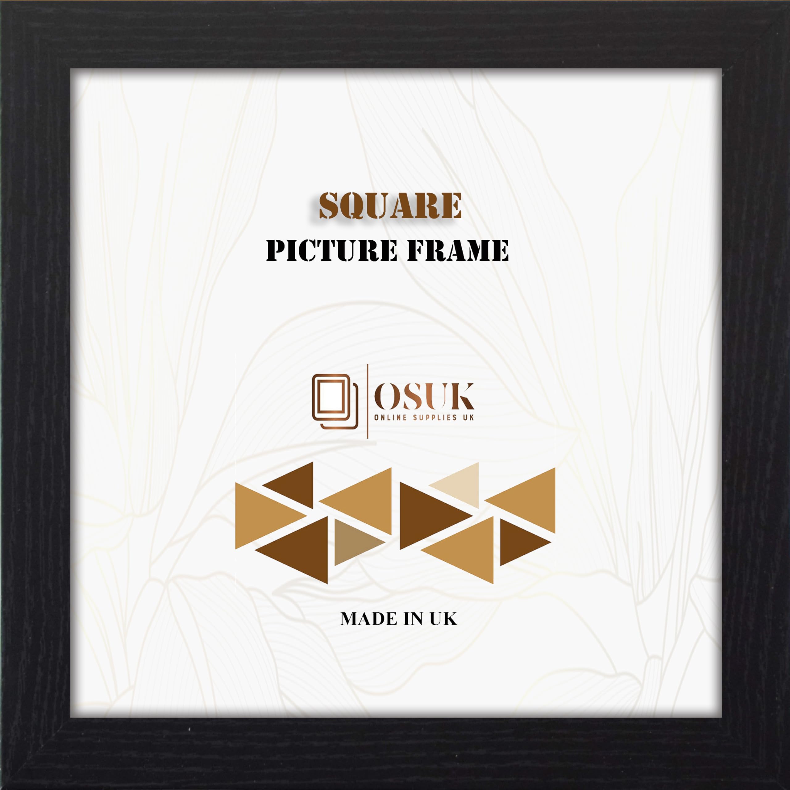 OSUK Modern 70x70 cm Square Photo Frame Black - Picture Frames With Safe Perspex Front & Wall Hanging Hooks - Wood Effect 70cm x 70cm (27.6" x 27.6") Black Square Frame