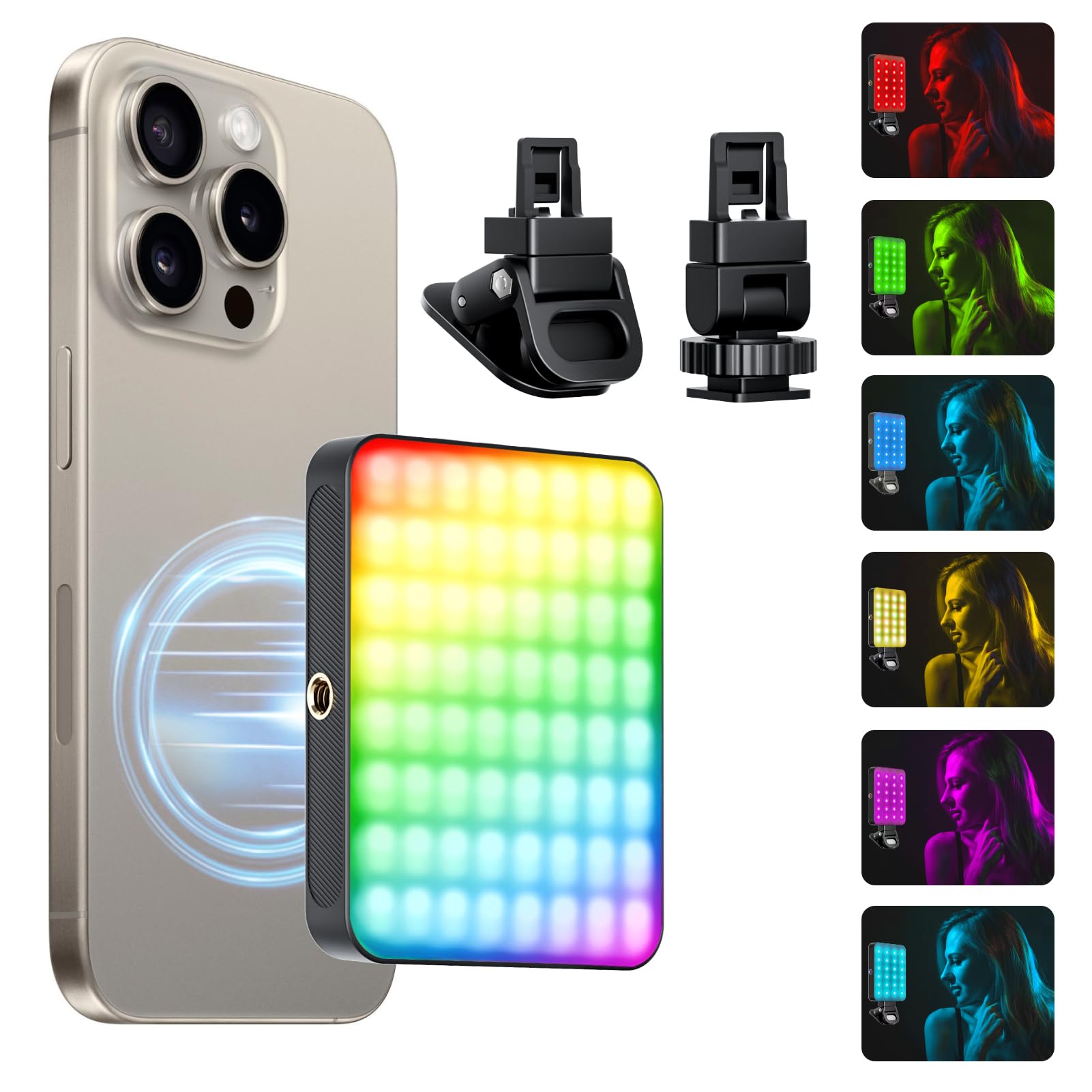 Amazon.com: 136 LED RGB Magnetic Selfie Light, gliship Portable