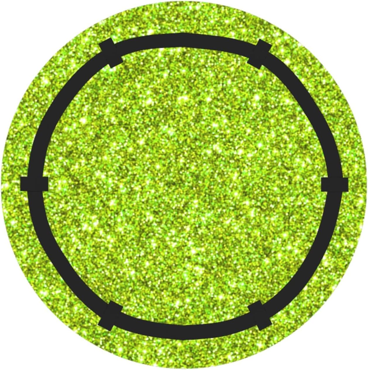 Lime Green Glitter Pattern Foldable Camping Tote Bag Picnic Blanket Bag Portable Beach Mat Tote Waterproof Outdoor Picnic Mat Carry Bag