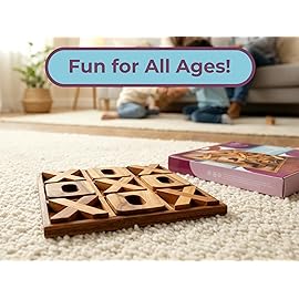 BSIRI Jumbo Tic Tac Toe Board Games - Wall Tic Tac Toe for Rustic Home Decor Farmhouse Decor, Patio Decor, Coffee Table Decor, Ideal Outdoor Games, Game Night, Family Games, Unique Gifts for Couples