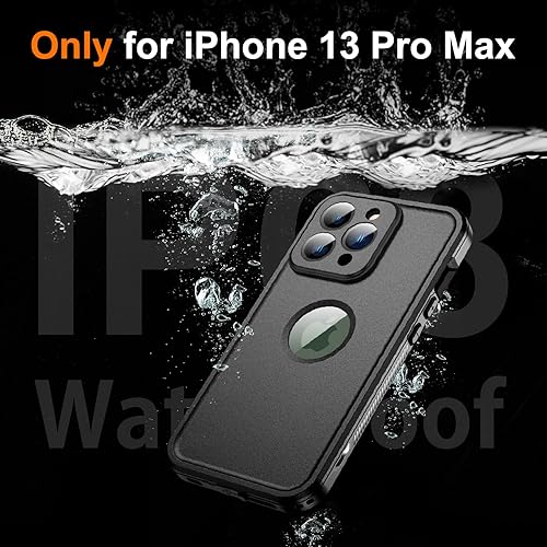 Miniatura 2 de Temdan Funda real 360 para iPhone 13 Pro Max impermeable lente de cámara de vidrio templado 9H integrado y protección de pantalla 12 pies militares