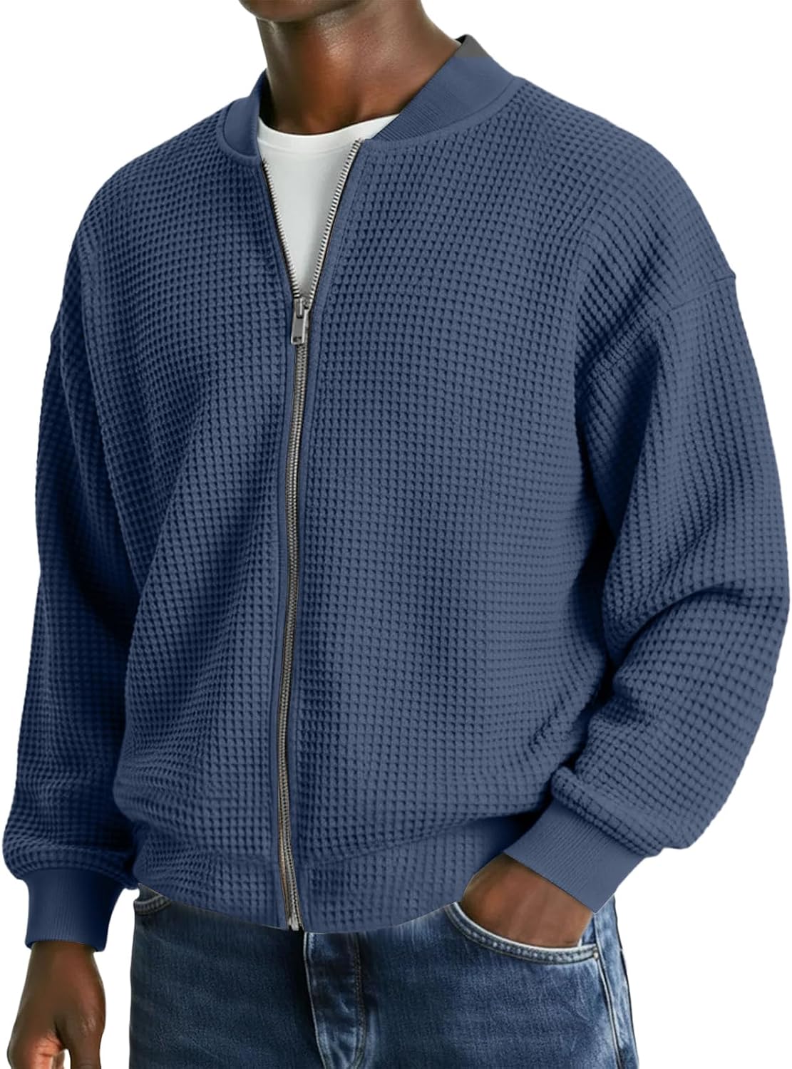 Winter Jacket Men Coats Fleece Hoodies Sweatshirt Thermal Lightweight Polyester Long Sleeve Warm Big and Tall Mens Cloth Navy XXXL