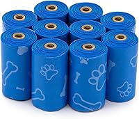 Vista 182 de Best Pet Supplies - Bolsas para limpieza de excremento de perro, rollo de repuesto, uso en exteriores, a prueba de fugas y desgarros, plástico