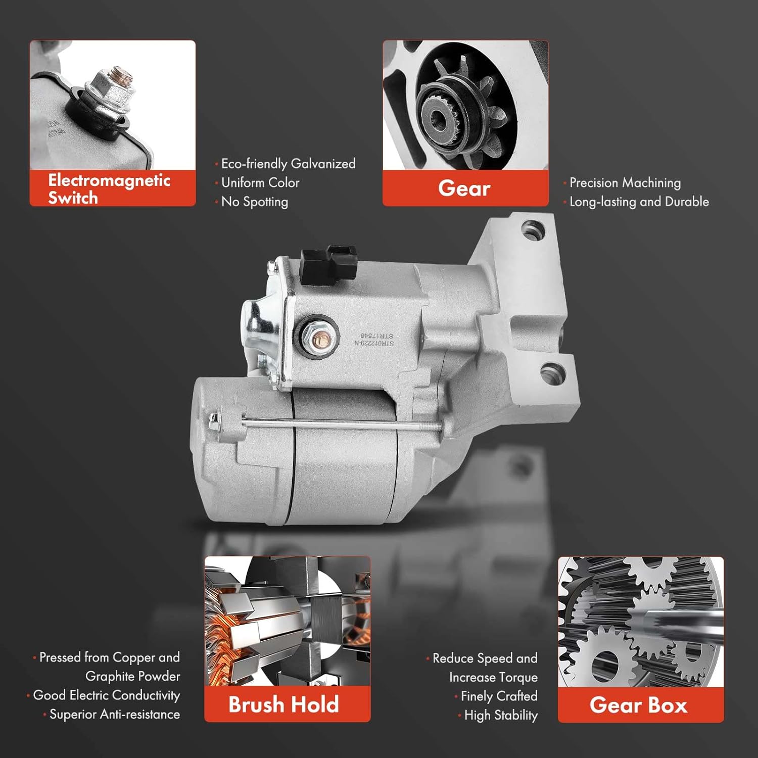 A-Premium Starter Motor Compatible with Isuzu Rodeo 93-04 V6 3.2L, Rodeo Sport, Axiom 2002-2004, Amigo 1998-2000 & Honda Passport 1994-2002 V6 3.2L, 12V 1.4KW 9 Teeth Clockwise, Replace# 2911233280