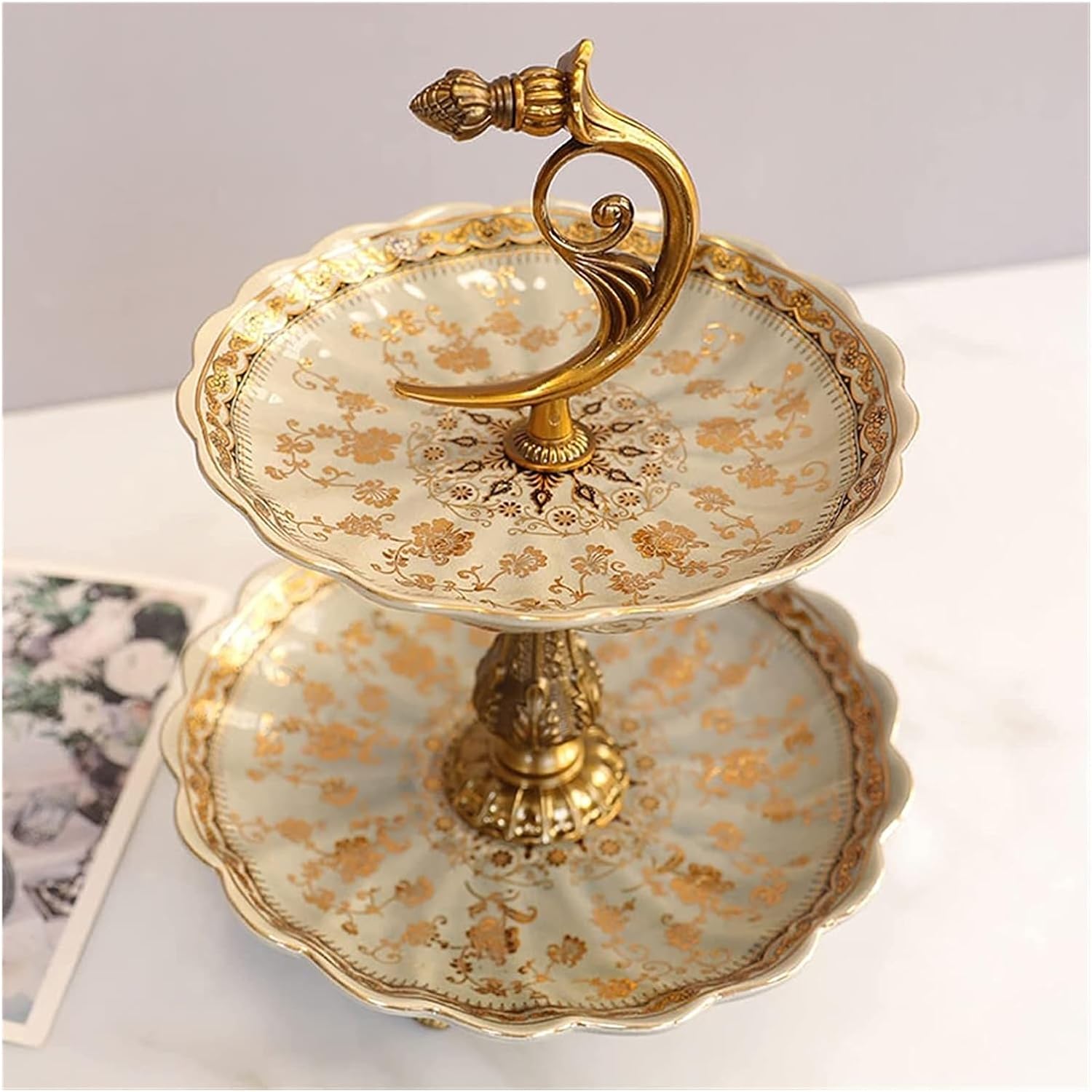 サラダボウル カウンタートップ果物と野菜バスケットボウルフルーツプレート新中国のレトロな手作りセラミックフルーツディッシュホームリビ