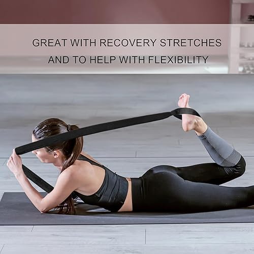 Miniatura 7 de Premium 2 en 1 correa para esterilla de yoga, ajustable antideslizante para transportar esterilla de yoga, se dobla como bandas elásticas