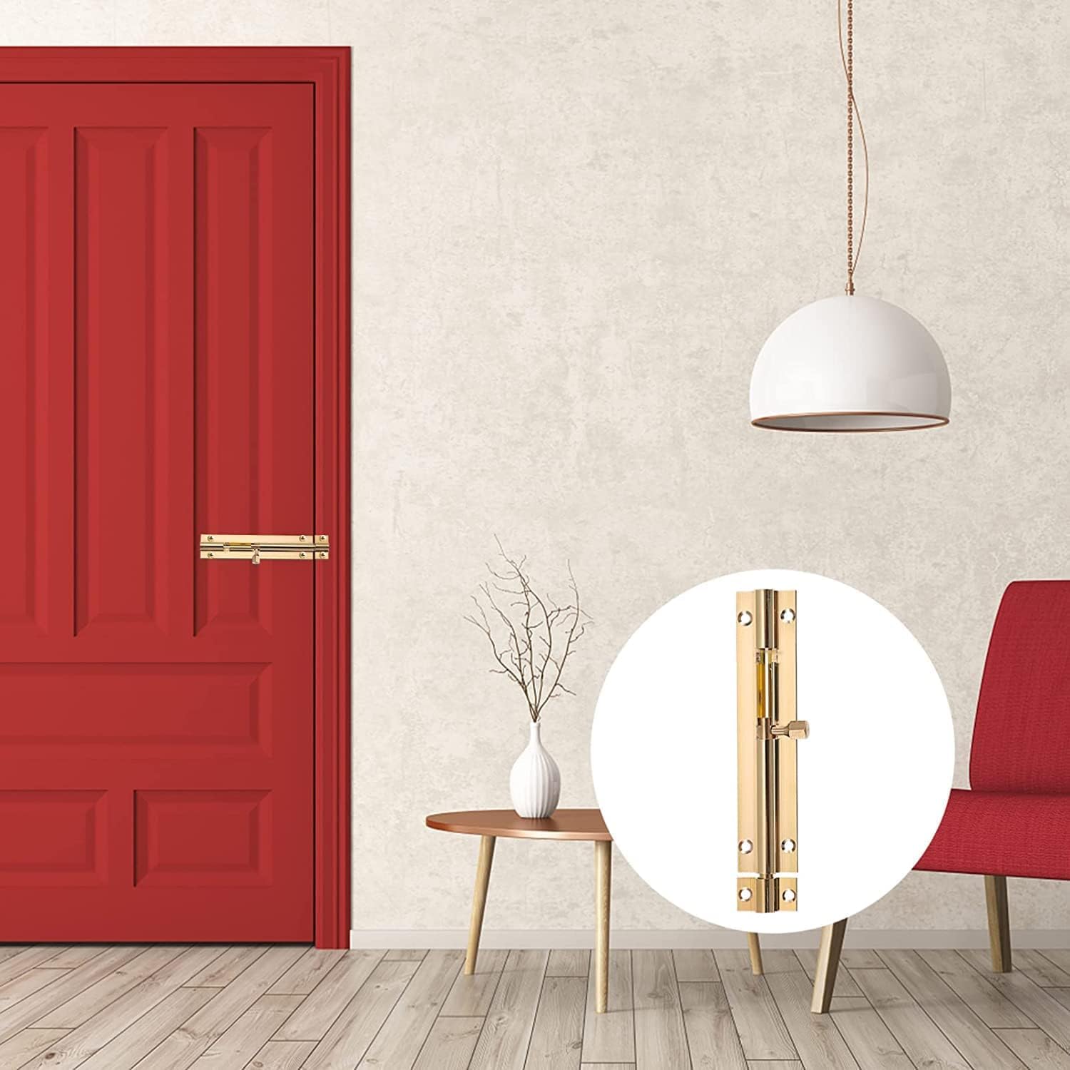 Door Lock Bolt,Sliding Door Lock,Door Security Slide Latch Lock: 4 pcs Gate Barrel Bolt Safety Door Lock Gate Latches for Door Window Closet Drawer Cabinet Garage (Size : 11.2X2CM)