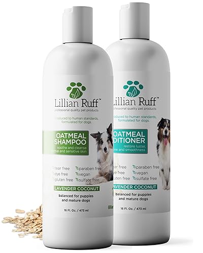 Lillian Ruff PRO Formula Deodorizing Oatmeal Dog Shampoo & Conditioner
