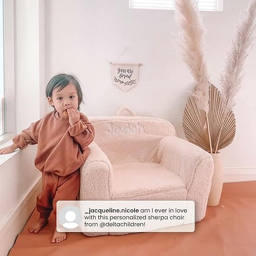 Miniatura 48 de Delta Children Silla Cozee personalizada, personalizable con nombre, silla de espuma para niños a partir de 18 meses, azul/blanco